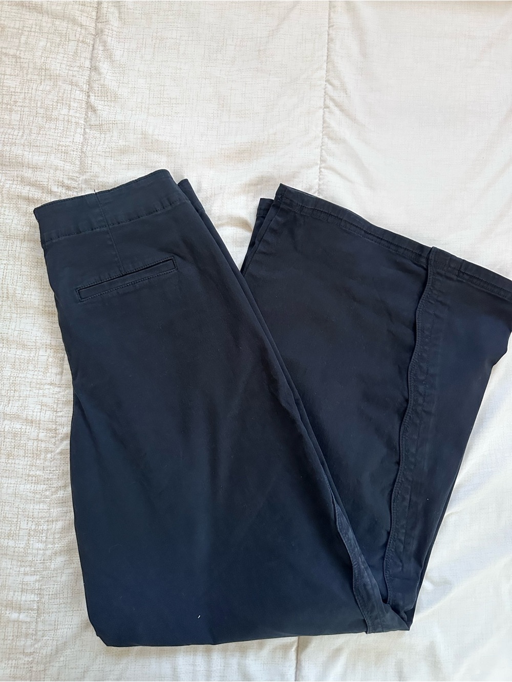 Anthropologie Maeve Black Scallop Wide Leg Pants Size 29 New with Tags - Picture 4 of 8